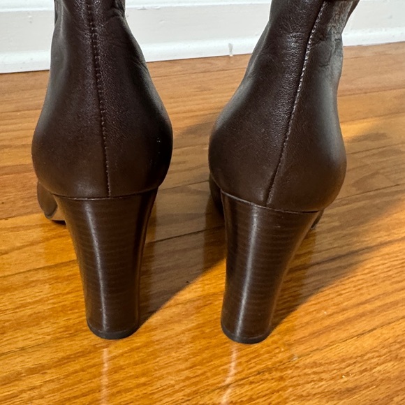 Michael Michael Kors Dark Brown Heeled Boots w/Gold Buckle 7 - Picture 4 of 9